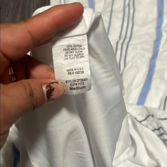 Vestique Blue and White Striped Mini Dress - Picture 10 of 10